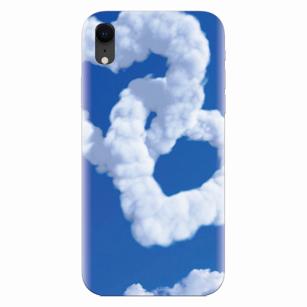Husa silicon pentru Apple Iphone XR, Heart Shaped Clouds Blue Sky