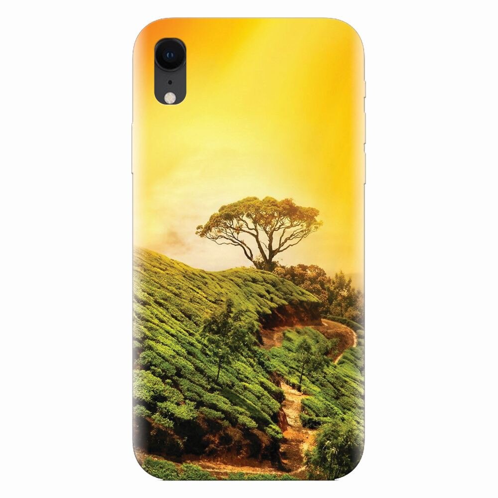 Husa silicon pentru Apple Iphone XR, Hill Top Tree Golden Light