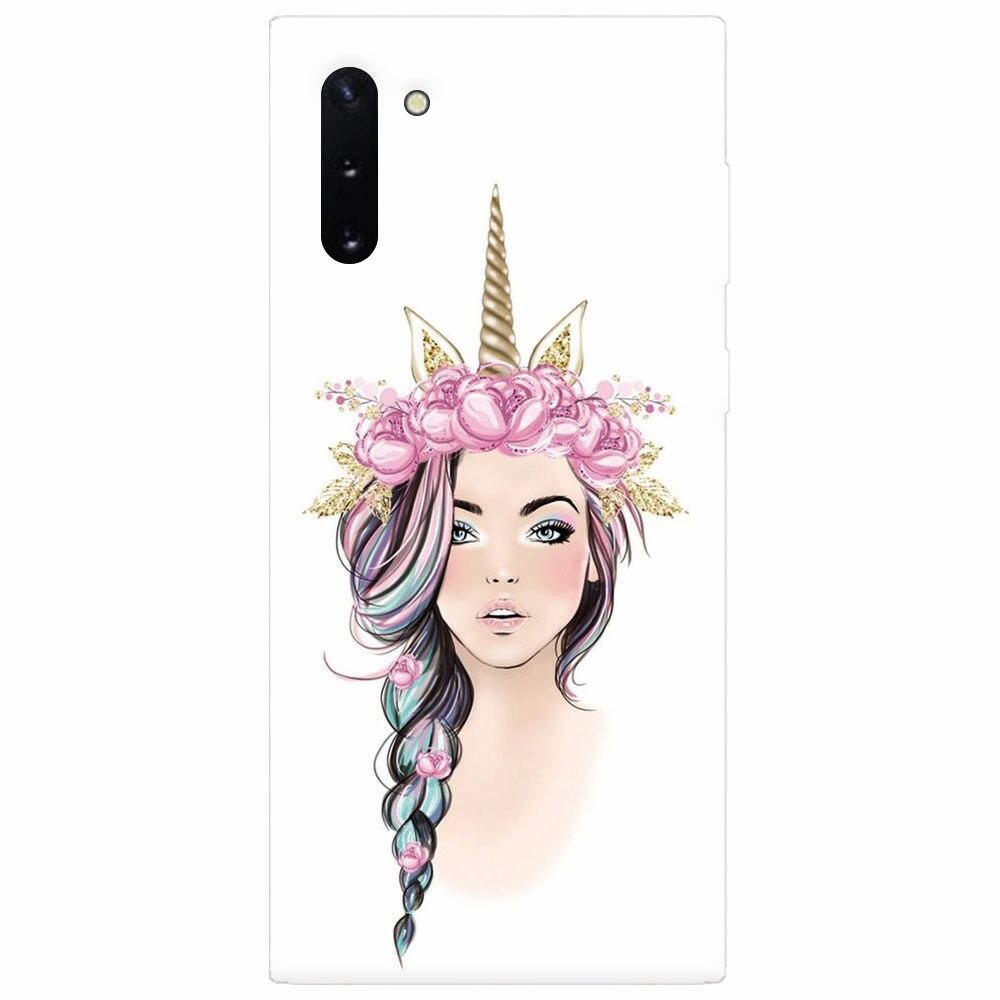 Husa silicon pentru Samsung Galaxy Note 10, Unicorn Girl