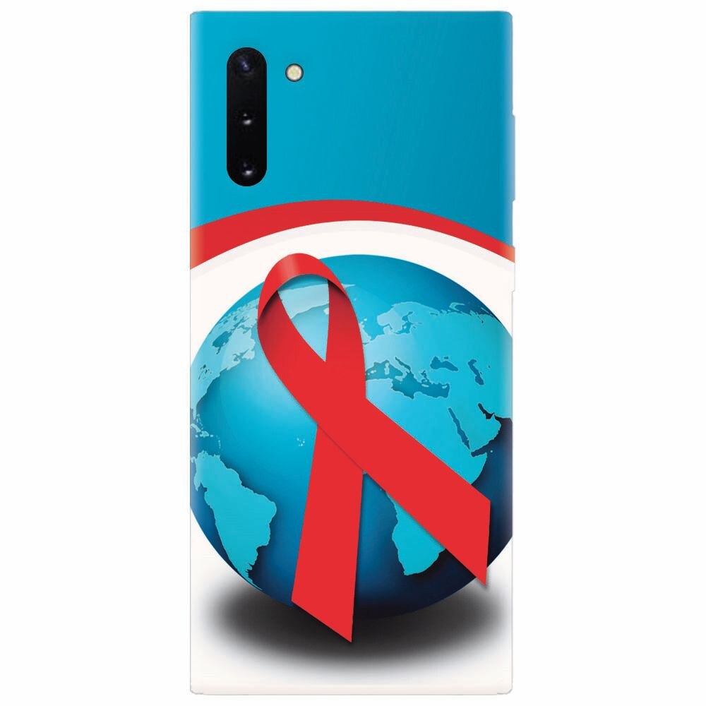 Husa silicon pentru Samsung Galaxy Note 10, World Aids Day