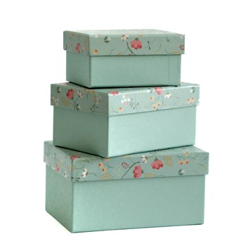 Set 3 cutii dreptunghiulare, verde, 251g Set 3 cutii dreptunghiulare, verde, 251g
