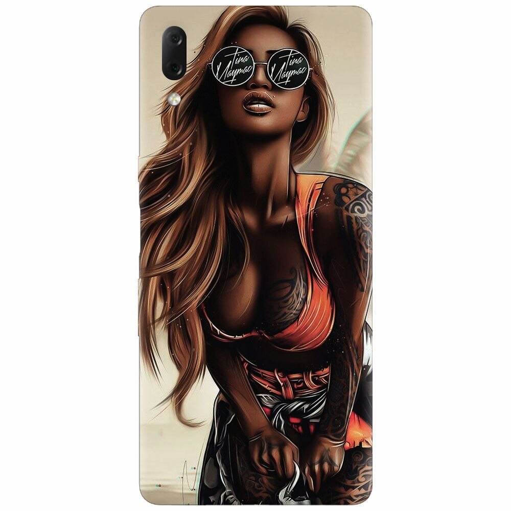 Husa silicon pentru Sony Xperia L3, Tattoed Girl