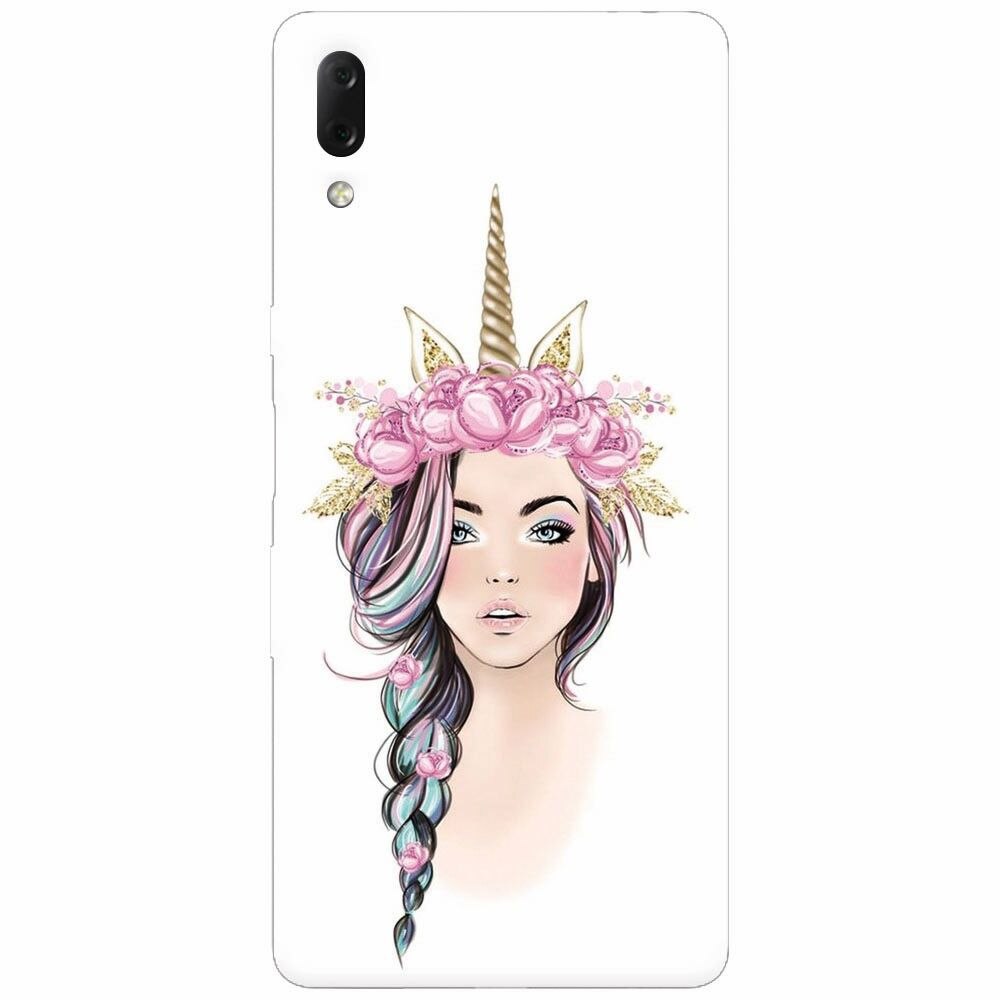 Husa silicon pentru Sony Xperia L3, Unicorn Girl
