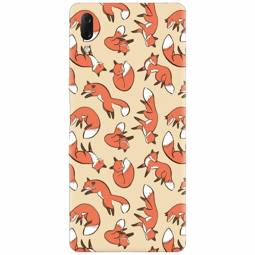 Husa silicon pentru Sony Xperia L3, Red Foxes