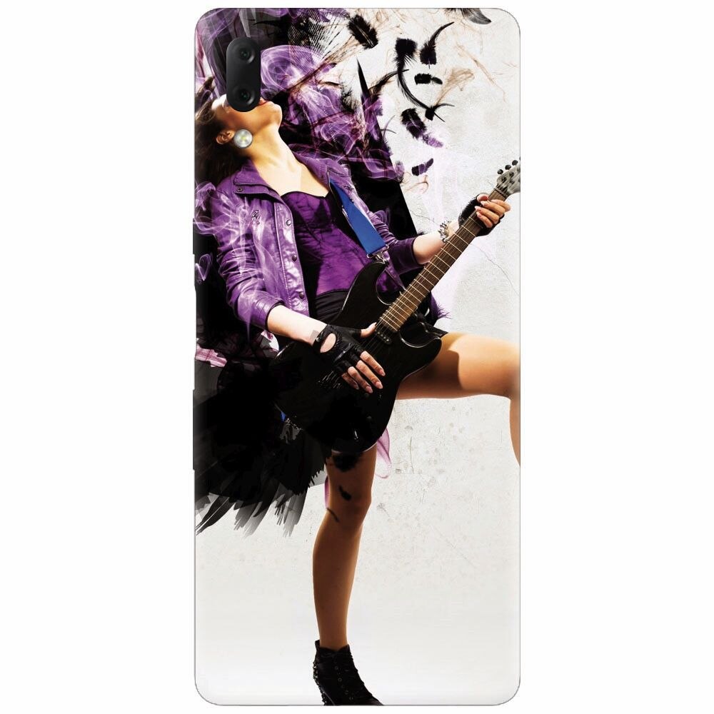 Husa silicon pentru Sony Xperia L3, Rock Music Girl