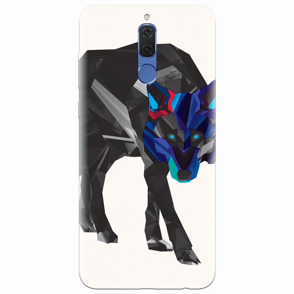 Husa silicon pentru Huawei Mate 10 Lite, Abstract Wolf