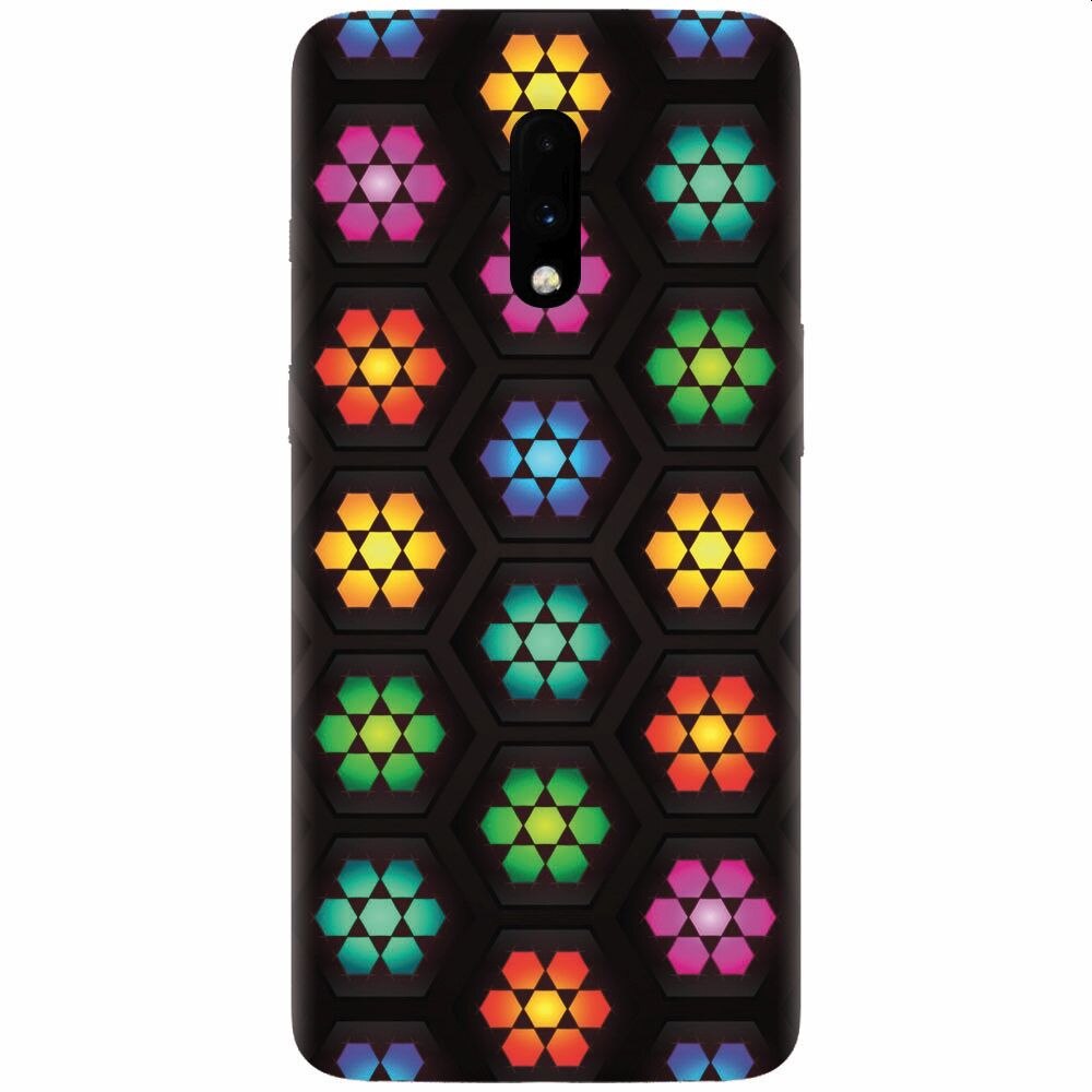 Husa silicon pentru OnePlus 7, Kaleidoscope Mosaic Patterns