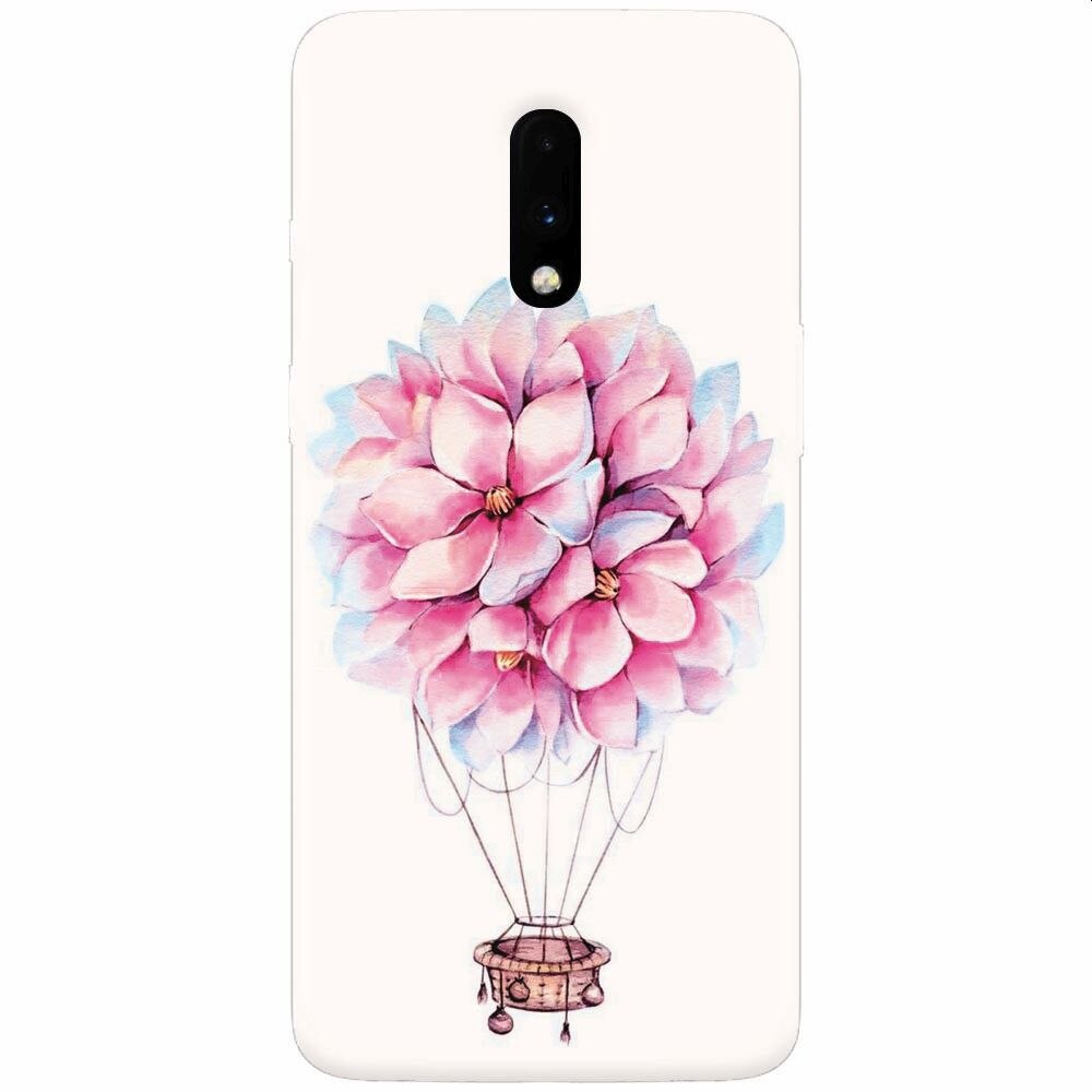 Husa silicon pentru OnePlus 7, Flower Baloon