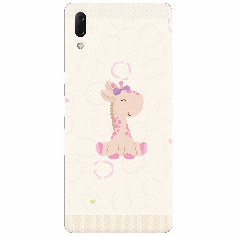 Husa silicon pentru Sony Xperia L3, Giraffe Cute