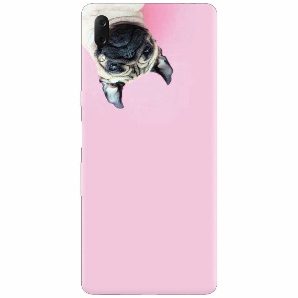 Husa silicon pentru Sony Xperia L3, Dog And Pink