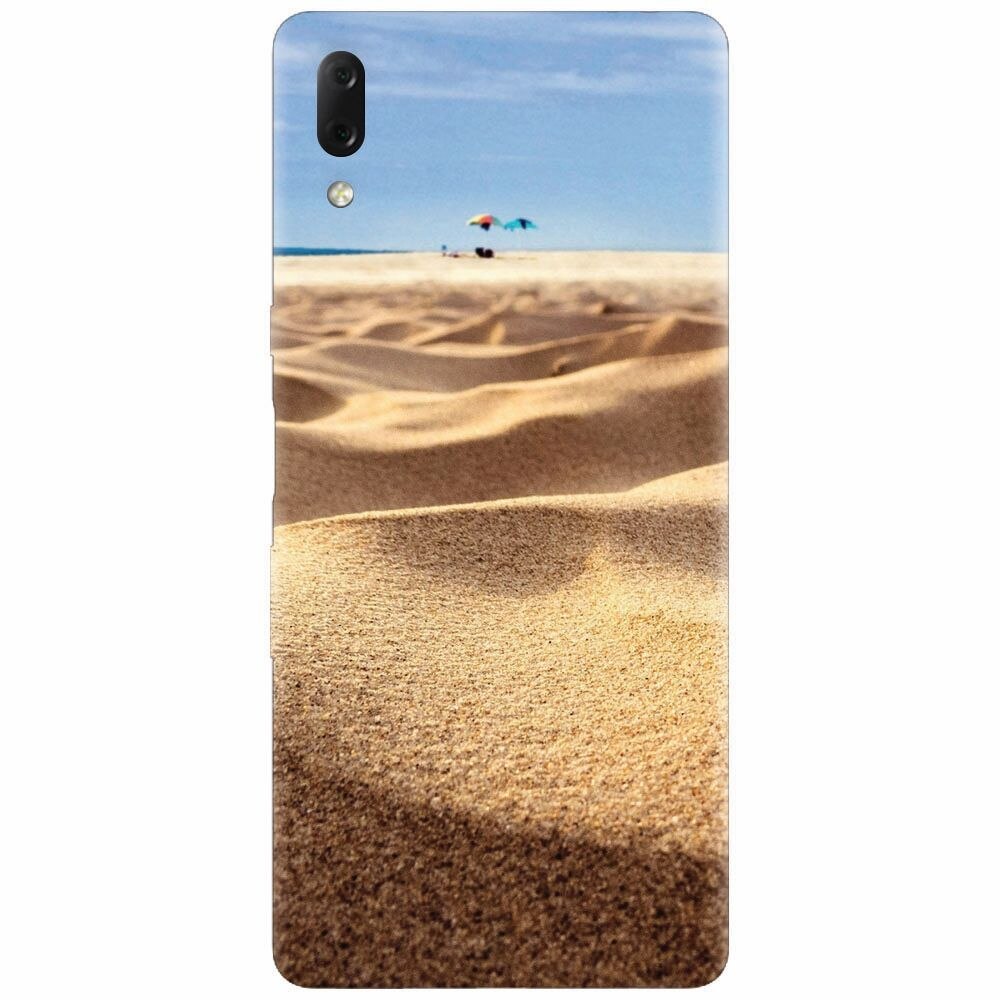Husa silicon pentru Sony Xperia L3, Beach Sand Closeup Holiday