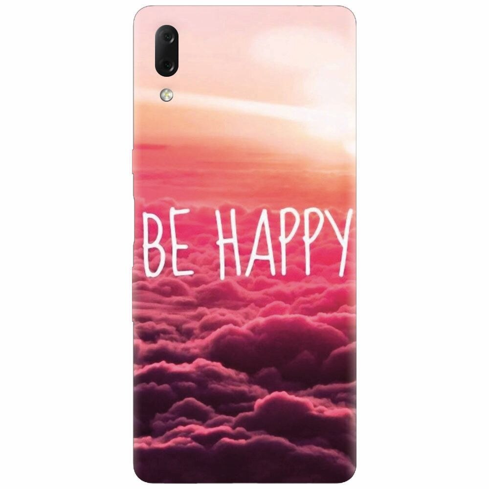 Husa silicon pentru Sony Xperia L3, Be Happy Puffy Clouds