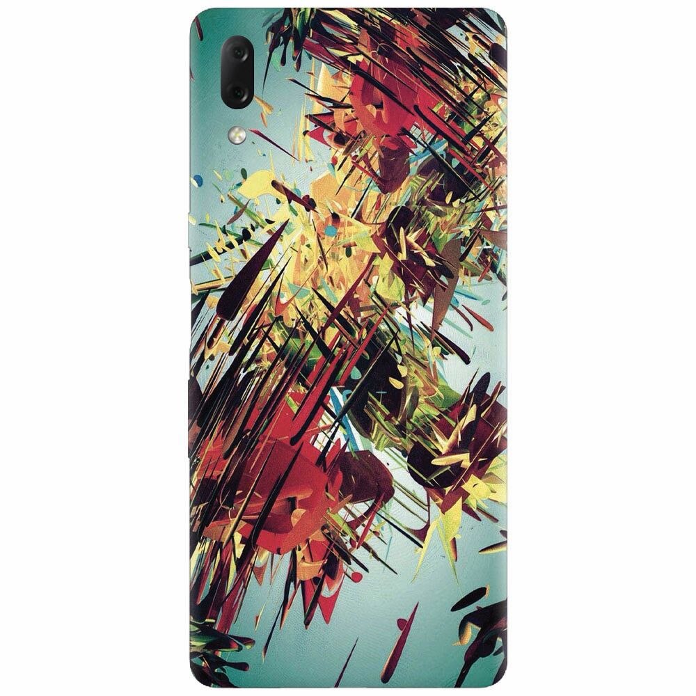 Husa silicon pentru Sony Xperia L3, Complex Abstract Colorful 3D Drawing