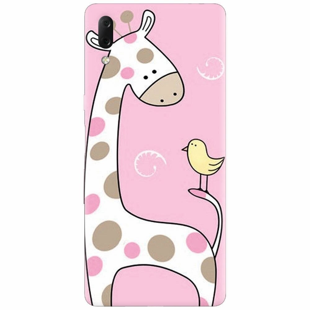 Husa silicon pentru Sony Xperia L3, Cute Giraffe