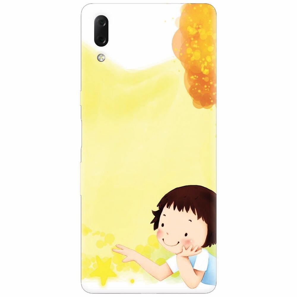 Husa silicon pentru Sony Xperia L3, Child Autumn Paint Hd