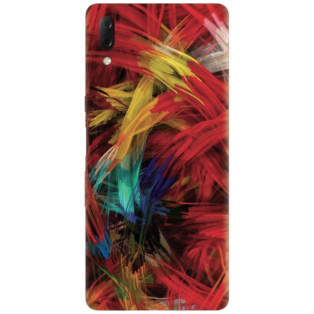 Husa silicon pentru Sony Xperia L3, Colorful Digital Painting Strokes