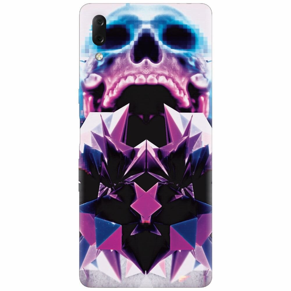 Husa silicon pentru Sony Xperia L3, Abstract Framed Skull