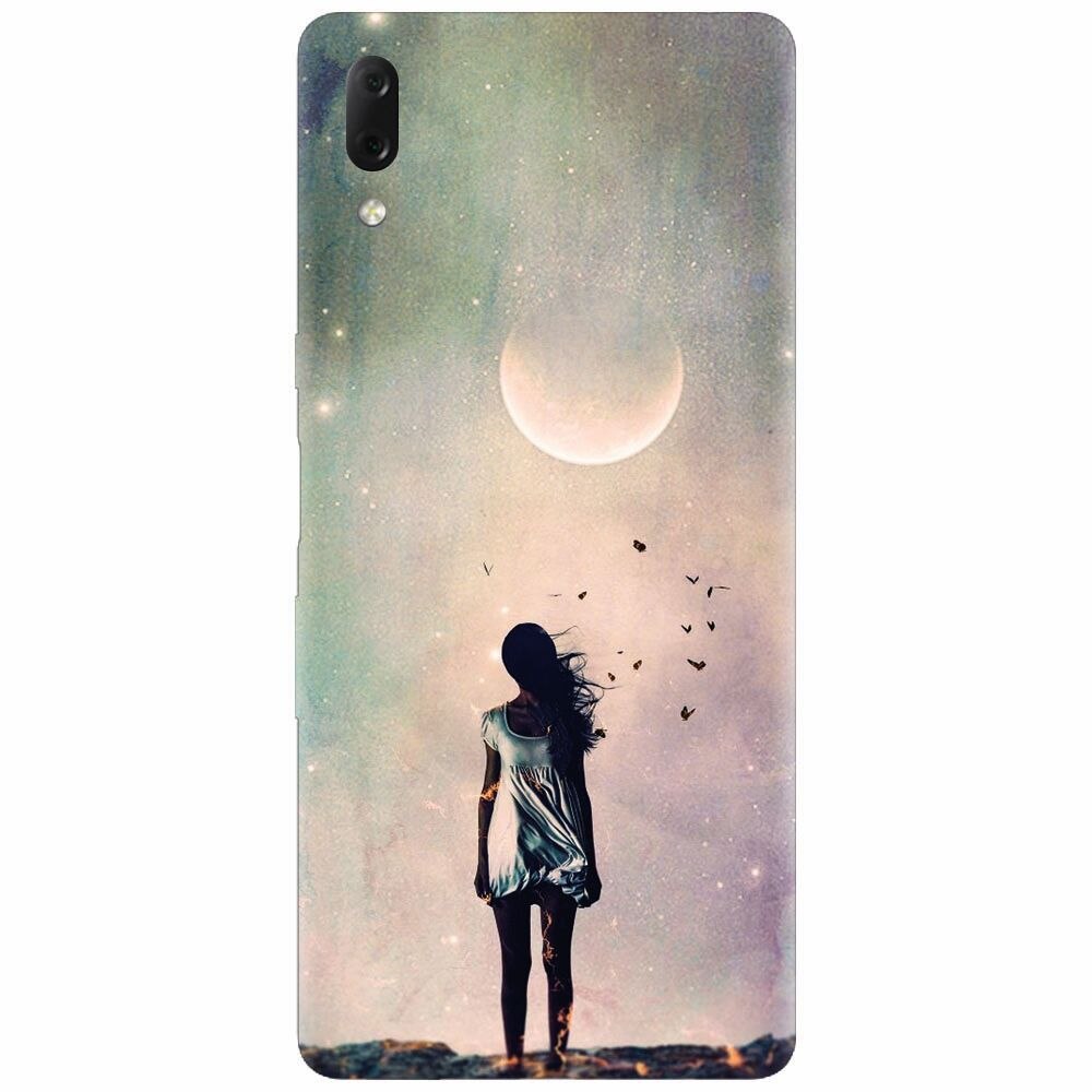 Husa silicon pentru Sony Xperia L3, Alone Woman Cgi Hd K