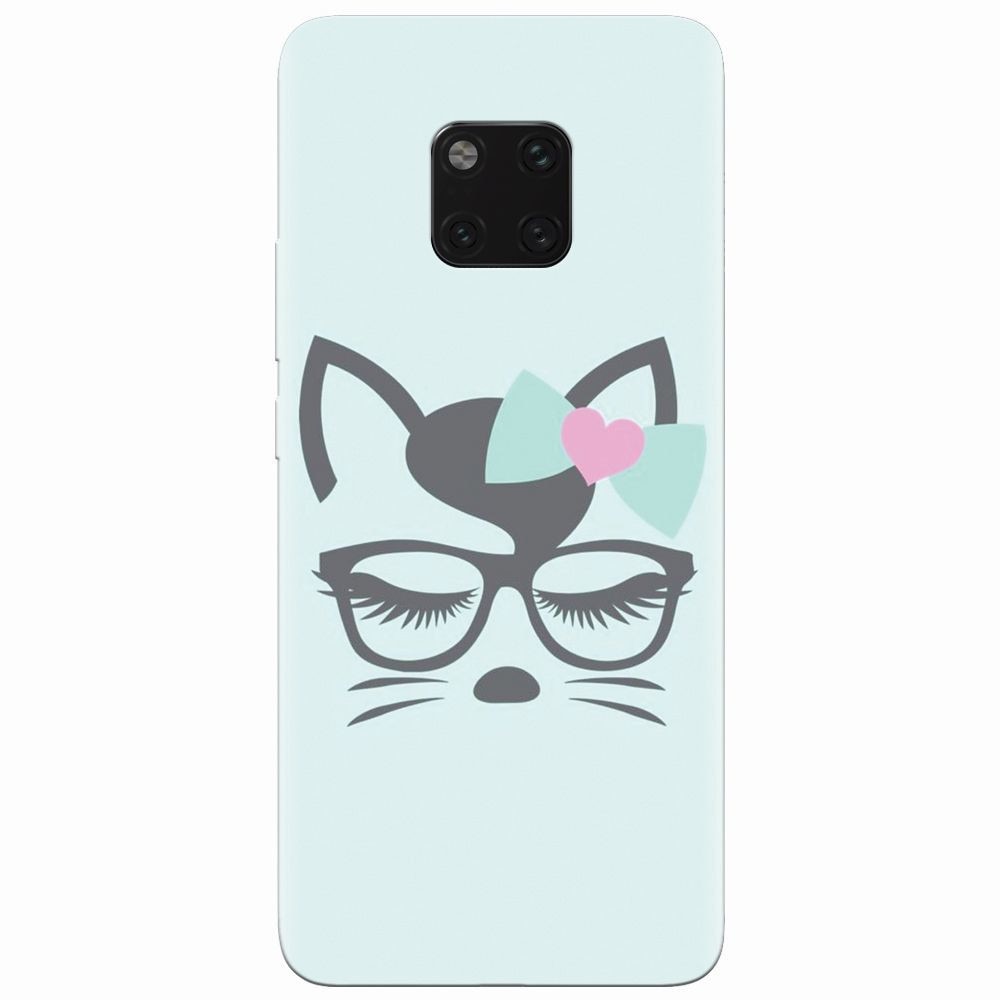 Husa silicon pentru Huawei Mate 20 Pro, Angel Cat