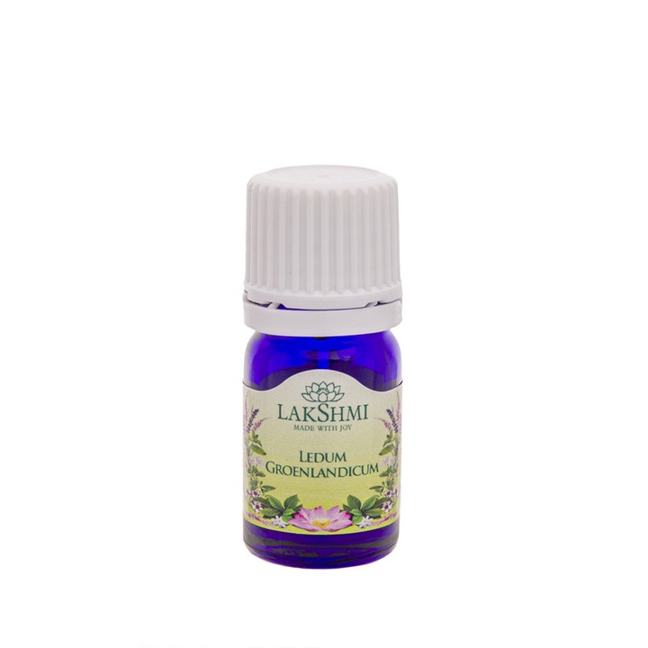 Ulei esential Ledum/rozmarin salbatic (Ledum Groenlandicum extract) 2 ml, 100% pur si organic, aromaterapie premium, purificare si echilibru, Lakshmi
