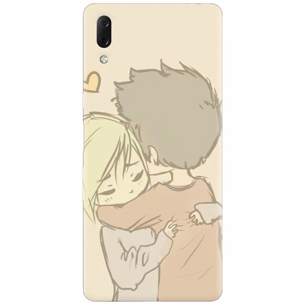 Husa silicon pentru Sony Xperia L3, Couple Hug