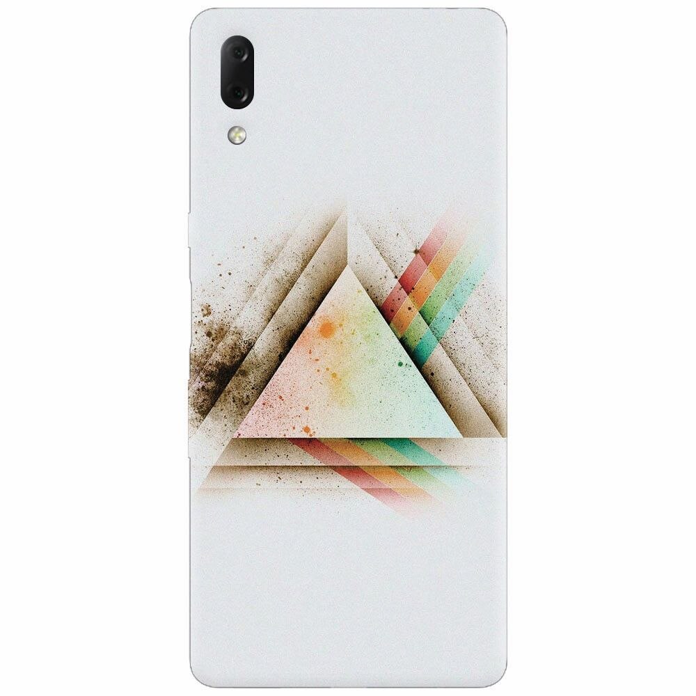 Husa silicon pentru Sony Xperia L3, Abstract Grunge Light Triangle