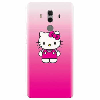 Husa silicon pentru Huawei Mate 10 Pro, Cute Pink Catty Husa silicon pentru Huawei Mate 10 Pro, Cute Pink Catty