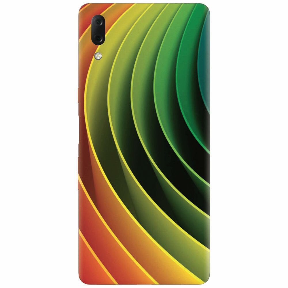 Husa silicon pentru Sony Xperia L3, 3D Multicolor Abstract Lines