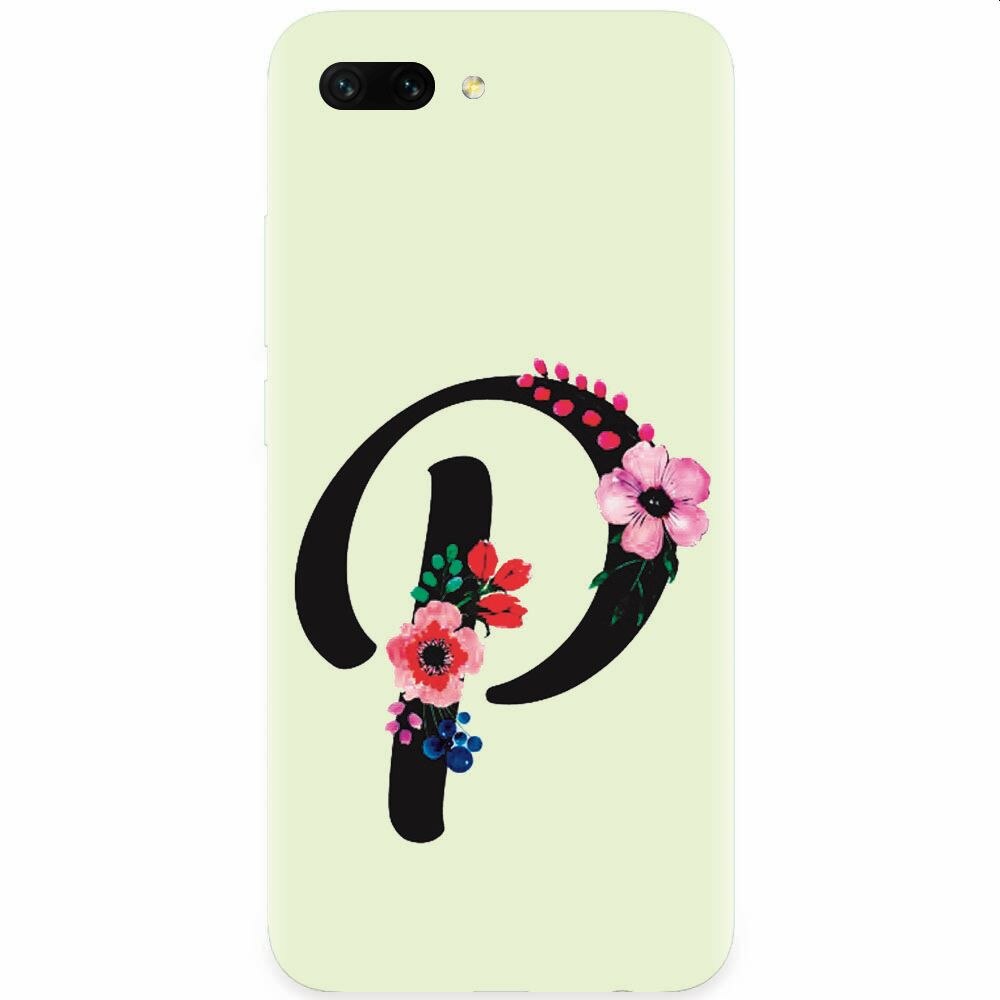 Husa silicon pentru Honor 10, Litera P