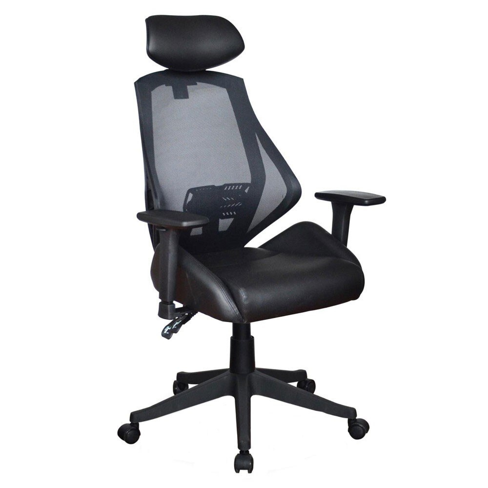 Scaun birou mesh negru, cu tetiera AX Z406