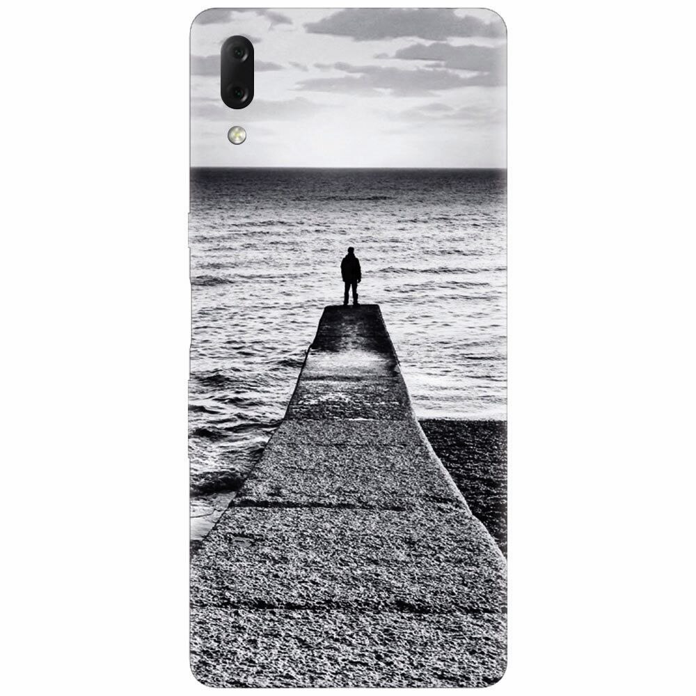 Husa silicon pentru Sony Xperia L3, Abstract Dock Man Grey