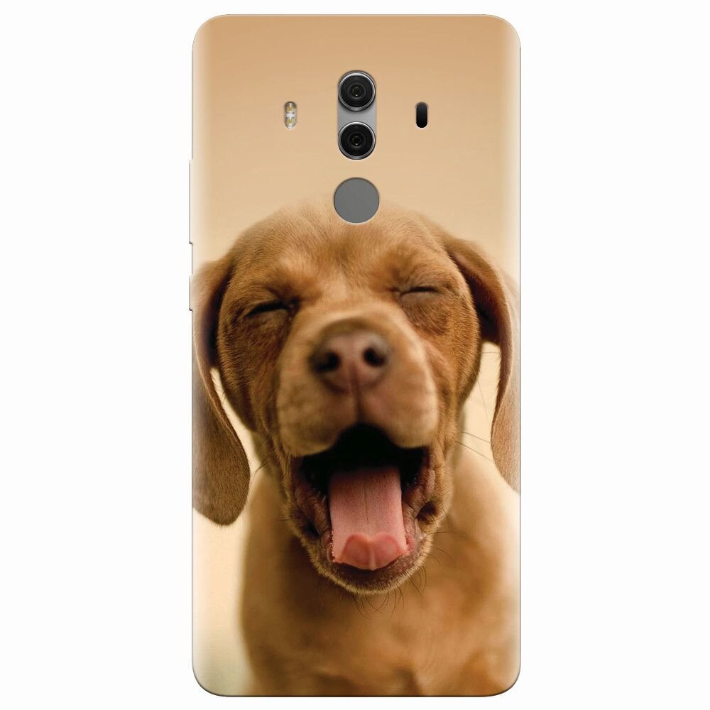 Husa silicon pentru Huawei Mate 10 Pro, Cute Yawning Puppy