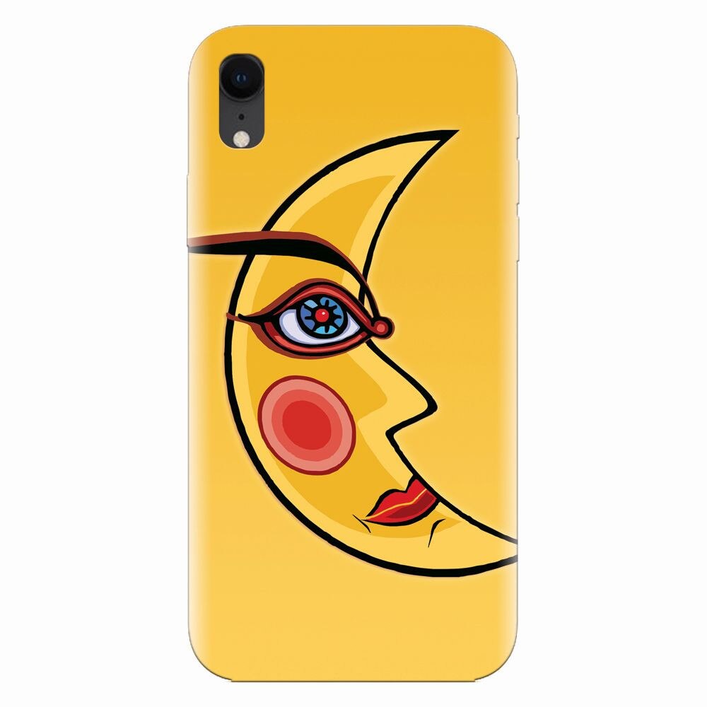 Husa silicon pentru Apple Iphone XR, Yellow Moon