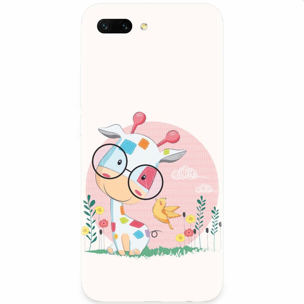 Husa silicon pentru Honor 10, Baby Giraffe