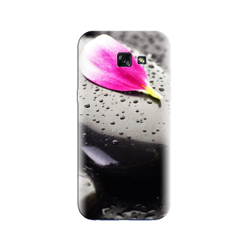 Husa Samsung A3 2017 Purple Petal On Black Pebble Rock