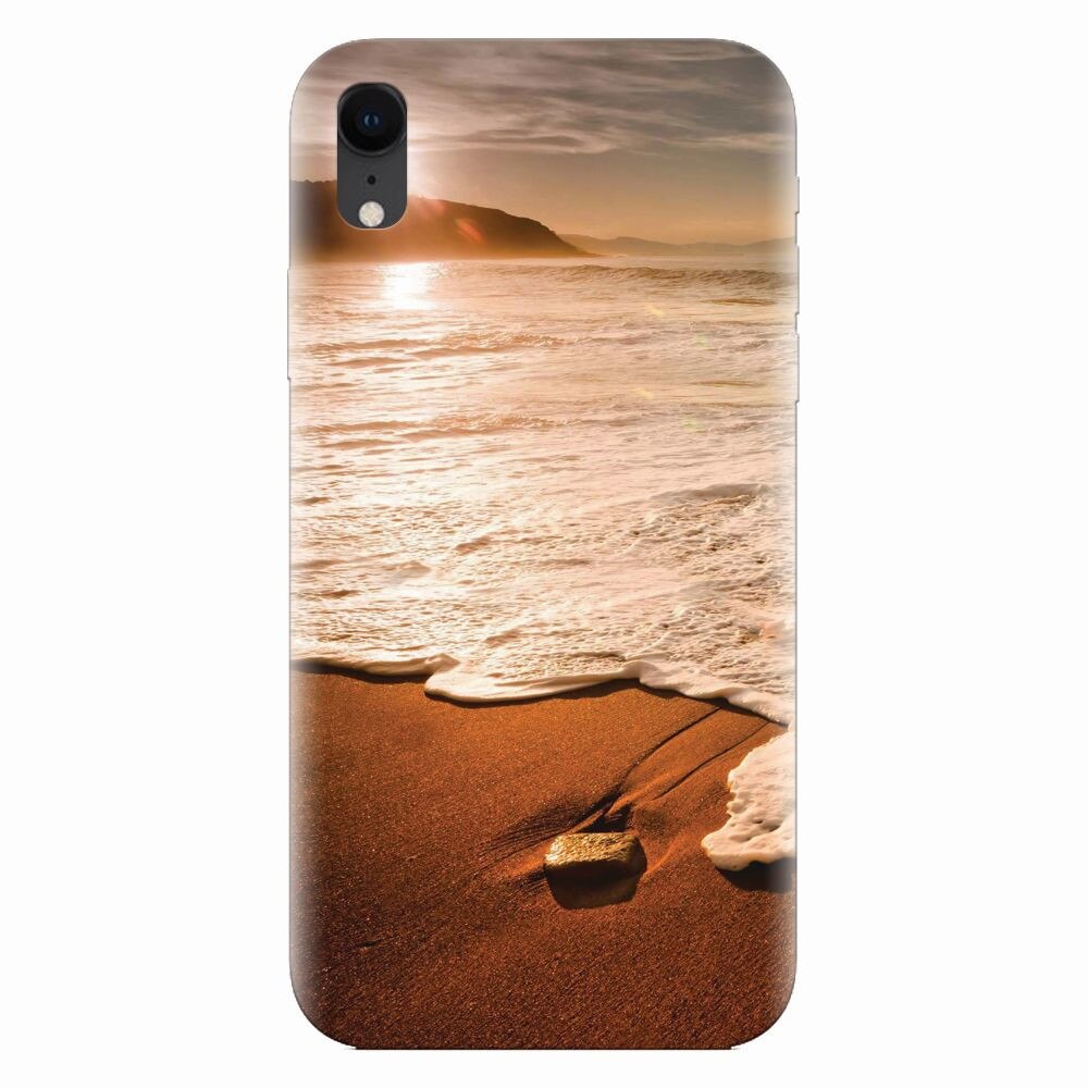 Husa silicon pentru Apple Iphone XR, Sunset Foamy Beach Wave