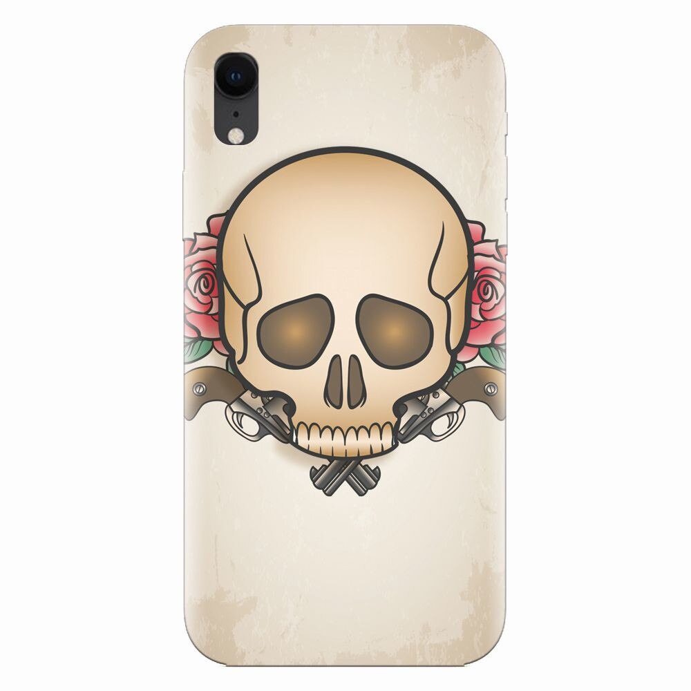 Husa silicon pentru Apple Iphone XR, Skulls And Roses