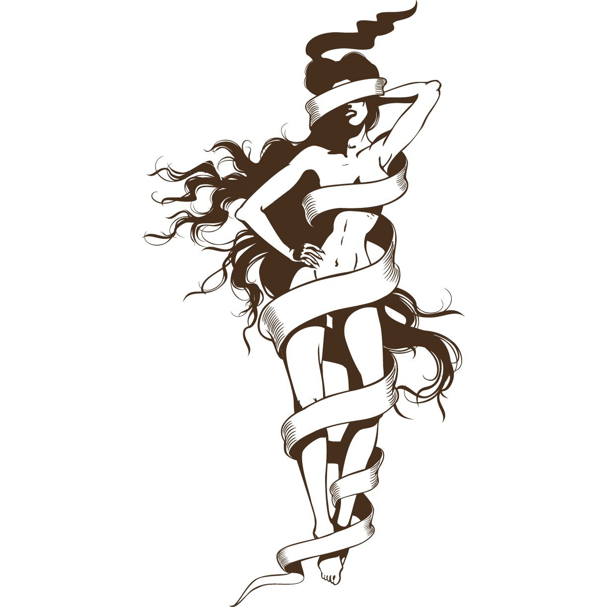 Nud de femeie - Sticker Decorativ - Choco - 80 x 150 cm