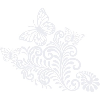 Fluturi si frunze - Sticker Decorativ - Alb polar - 130 x 110 cm Fluturi si frunze - Sticker Decorativ - Alb polar - 130 x 110 cm