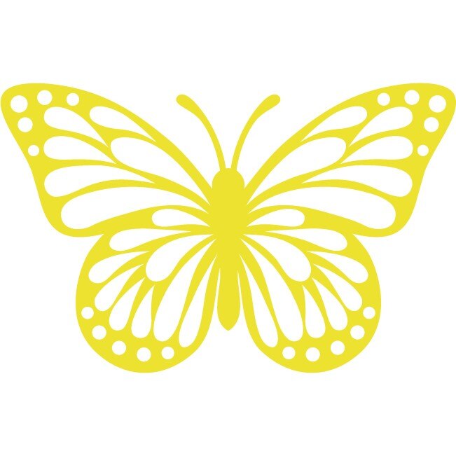 Fluture simplu - Sticker Decorativ - Lemon - 100 x 64 cm