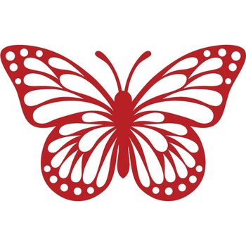 Fluture simplu - Sticker Decorativ - Rosu Cardinal - 75 x 48 cm Fluture simplu - Sticker Decorativ - Rosu Cardinal - 75 x 48 cm