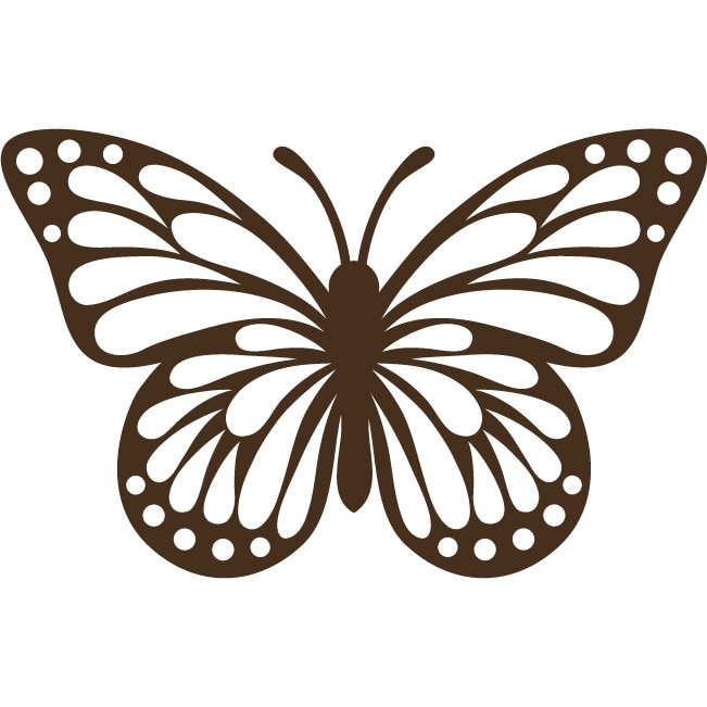 Fluture simplu - Sticker Decorativ - Choco - 100 x 64 cm