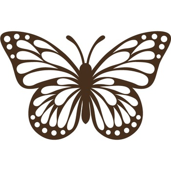 Fluture simplu - Sticker Decorativ - Choco - 75 x 48 cm Fluture simplu - Sticker Decorativ - Choco - 75 x 48 cm