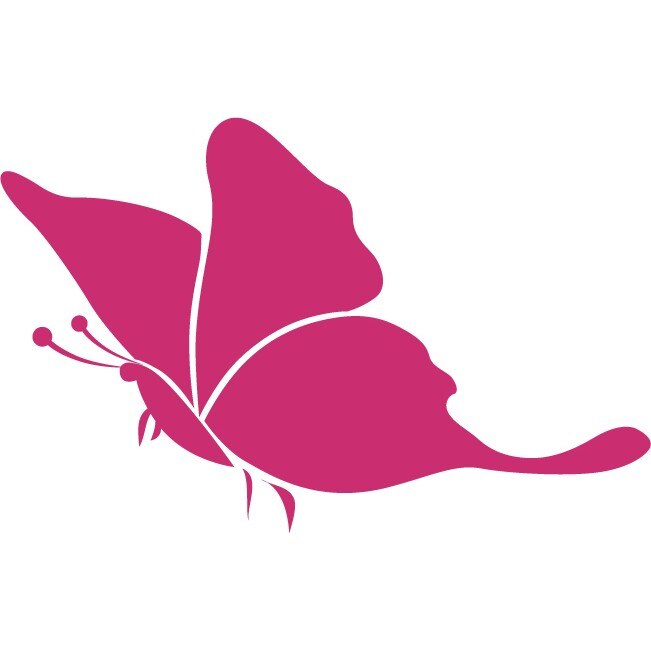 Fluture - Sticker Decorativ - Magenta - 83 x 53 cm