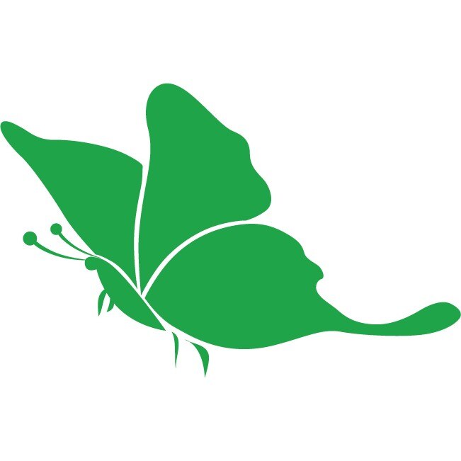 Fluture - Sticker Decorativ - Verde - 110 x 71 cm