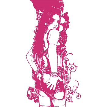 Hey, sexy lady! - Sticker Decorativ - Magenta - 54 x 105 cm Hey, sexy lady! - Sticker Decorativ - Magenta - 54 x 105 cm