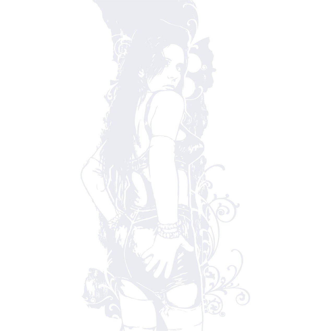 Hey, sexy lady! - Sticker Decorativ - Alb polar - 54 x 105 cm