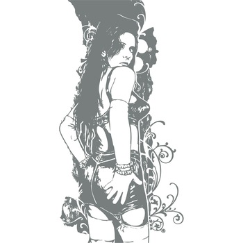 Hey, sexy lady! - Sticker Decorativ - Gri Metal - 54 x 105 cm Hey, sexy lady! - Sticker Decorativ - Gri Metal - 54 x 105 cm