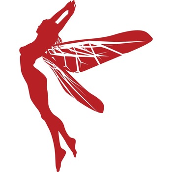 Zana dansatoare - Sticker Decorativ - Rosu Cardinal - 83 x 55 cm Zana dansatoare - Sticker Decorativ - Rosu Cardinal - 83 x 55 cm