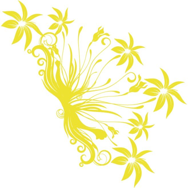 Flori pentru rela x are - Sticker Decorativ - Lemon - 83 x 84 cm